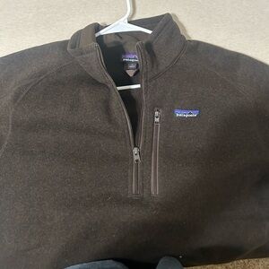 Patagonia Half Zip Sz L Olive Green